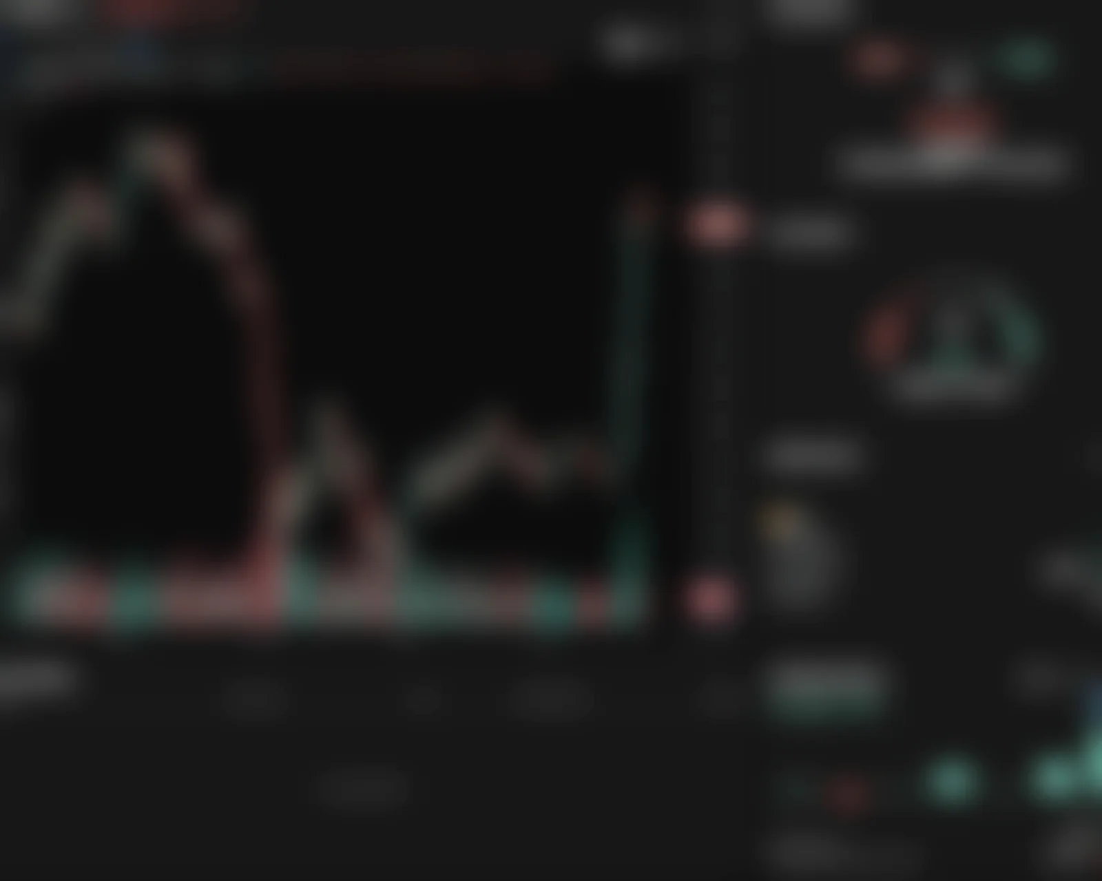 A market-data dashboard, shown out of focus